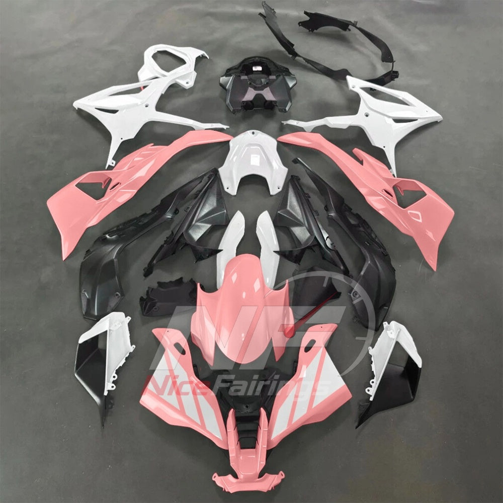 For BMW S1000RR 2025-2026 Orange Black Sportbike Fairing Set with Custom Painted Plastics | NiceFairings - paint design NO.5 option image