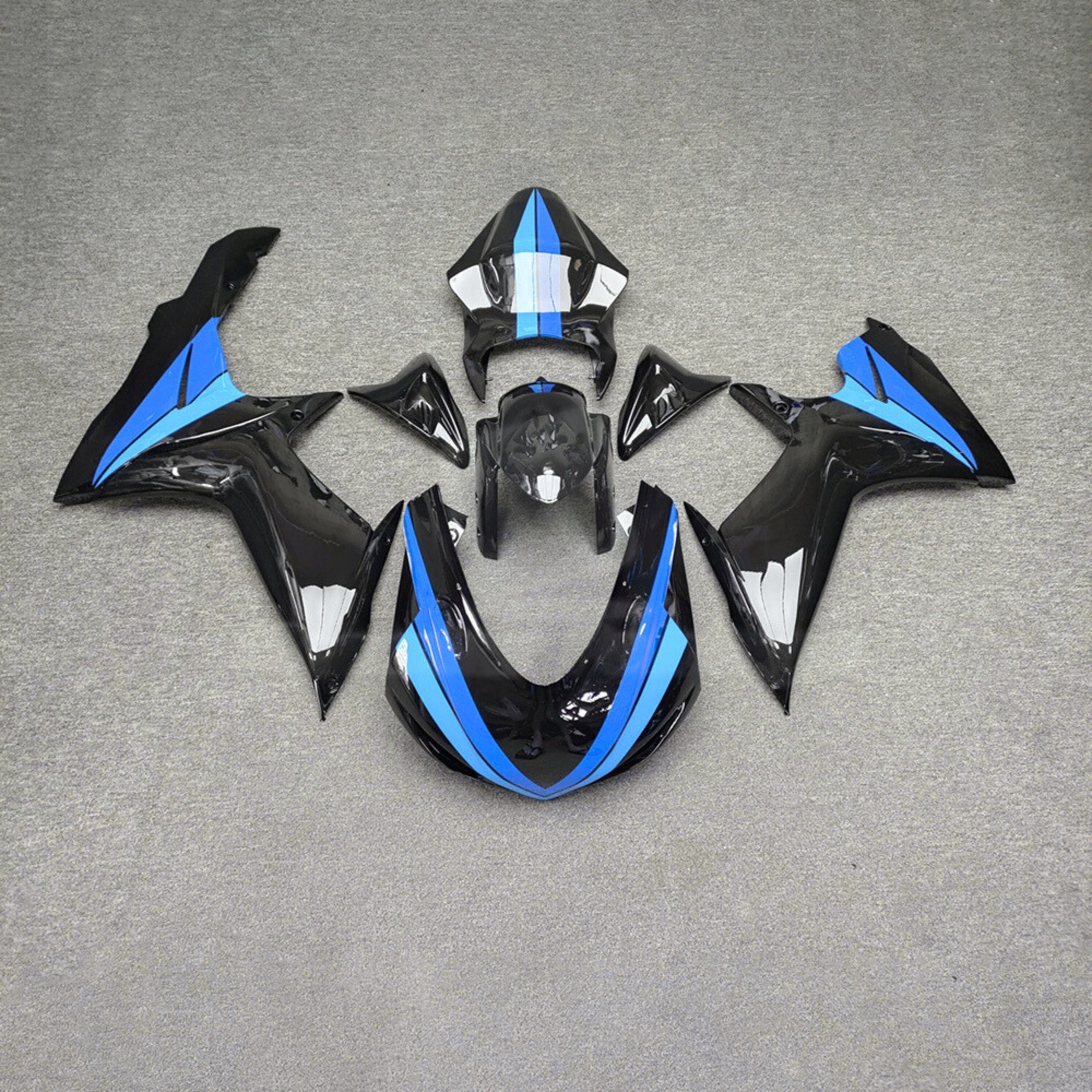 For Suzuki GSX-R600 GSX-R750 K11 2011-2016 Sportbike Fairing Set White Black Custom Painted Plastics | NiceFairings - main product image