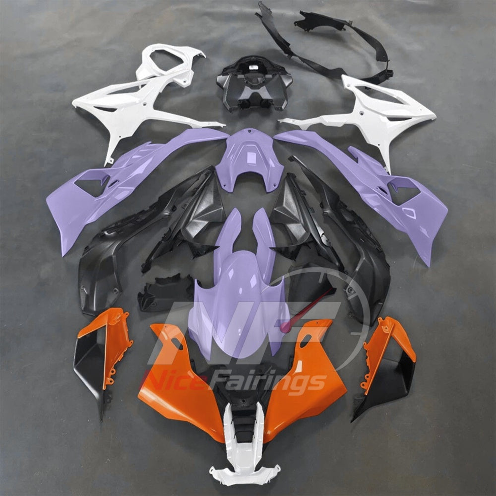 For BMW S1000RR 2025-2026 Orange Black ABS Fairing Kit with Painted Bodywork and Replacement Panels | NiceFairings - paint design NO.8 option image