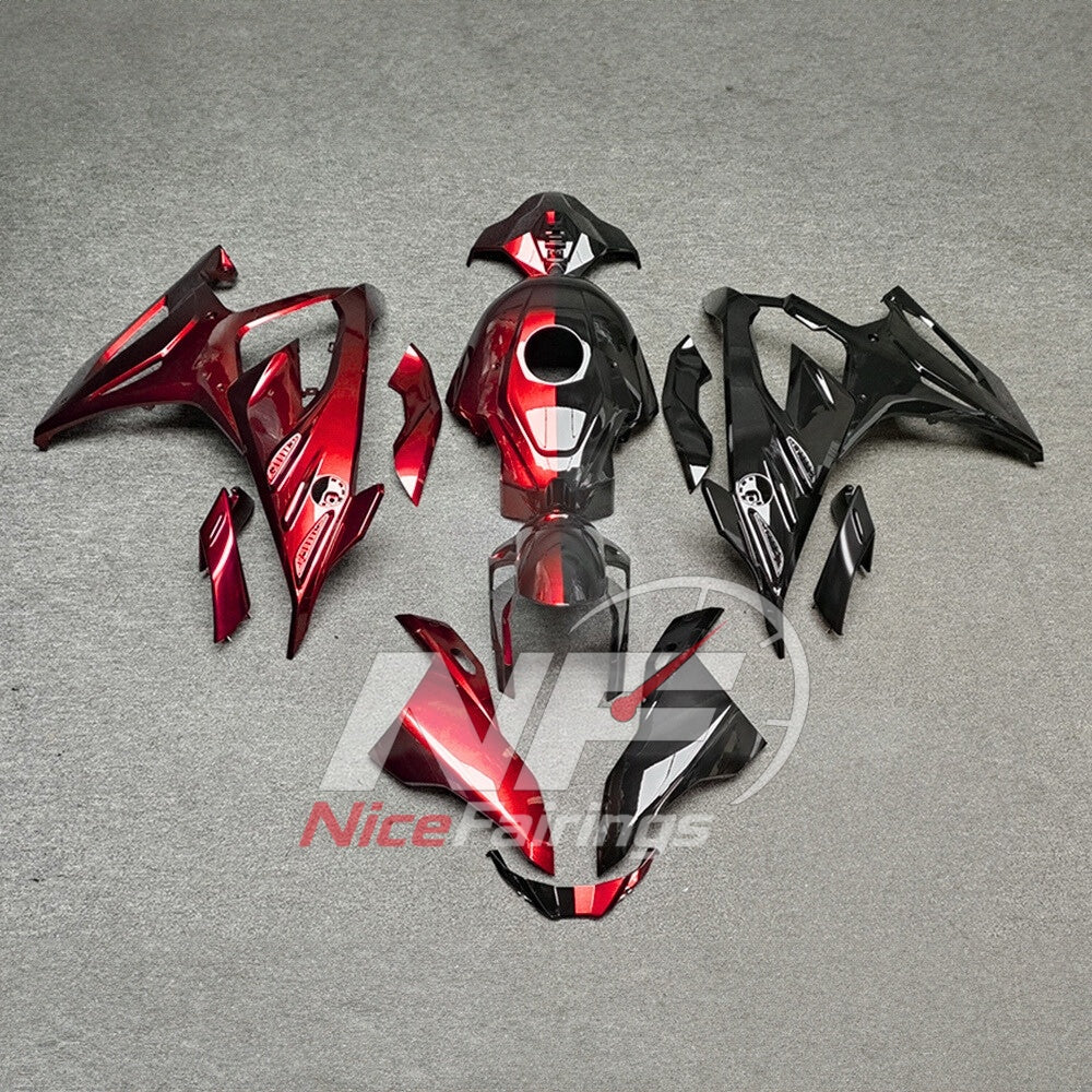 For BMW S1000RR 2023-2024 Red Black ABS Fairing Kit with Painted Bodywork and Replacement Panels | NiceFairings - paint design NO.2 option image