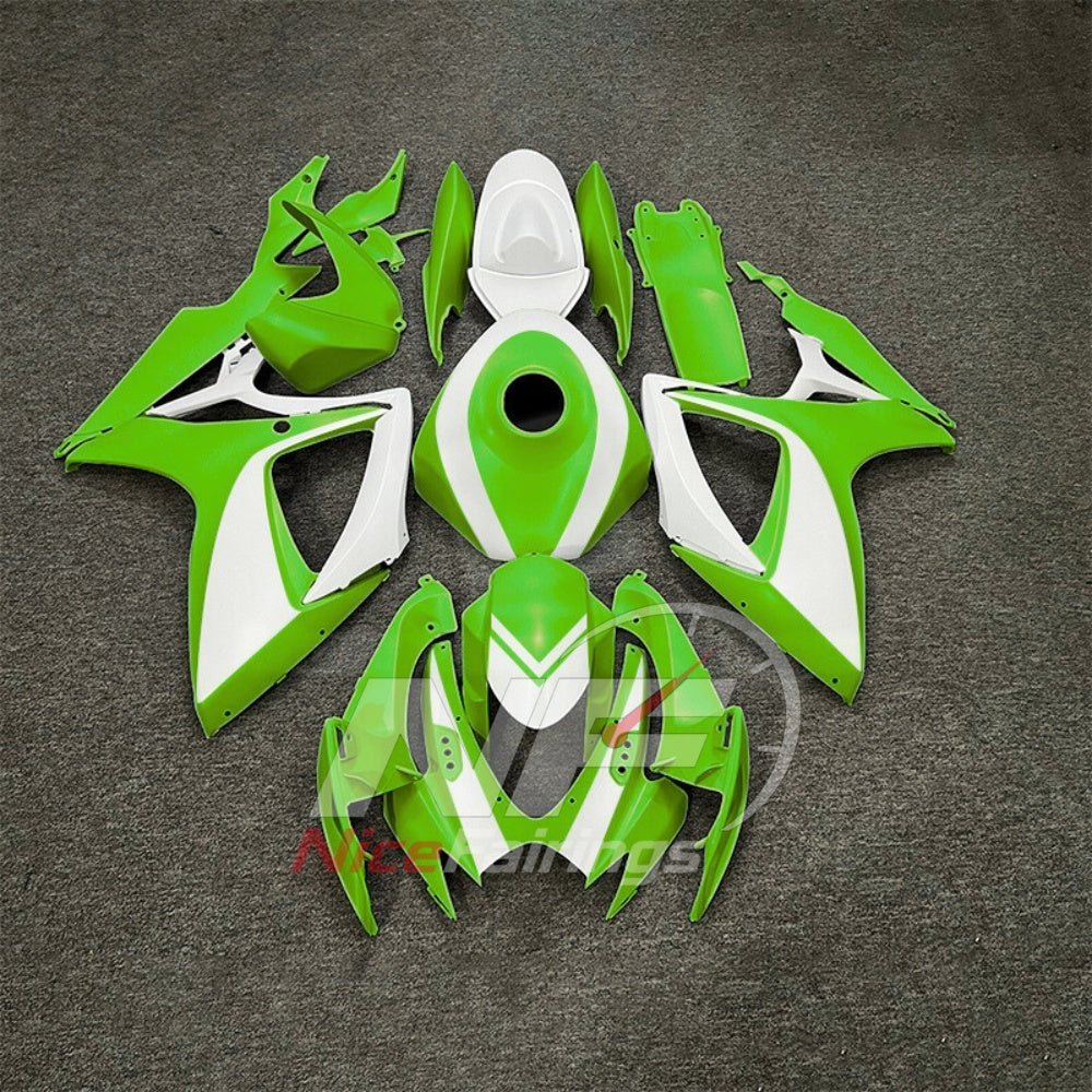 For Suzuki GSX-R600 GSX-R750 K6 2006-2007 Sportbike Fairing Set Green Gray Custom Painted Plastics | NiceFairings - main product image