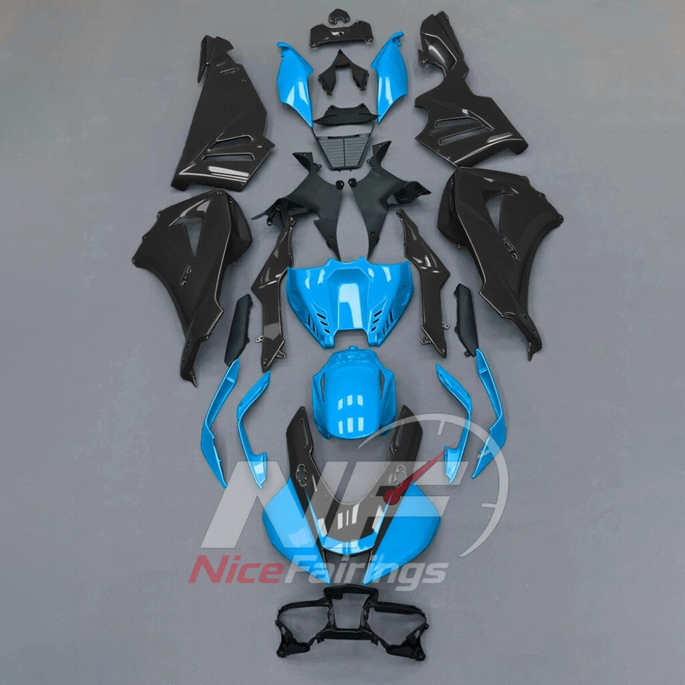 For Honda CBR1000RR-R SP 2024-2026 Teal Black Sportbike Fairing Set with Custom Painted Plastics | NiceFairings - paint design NO.2 option image