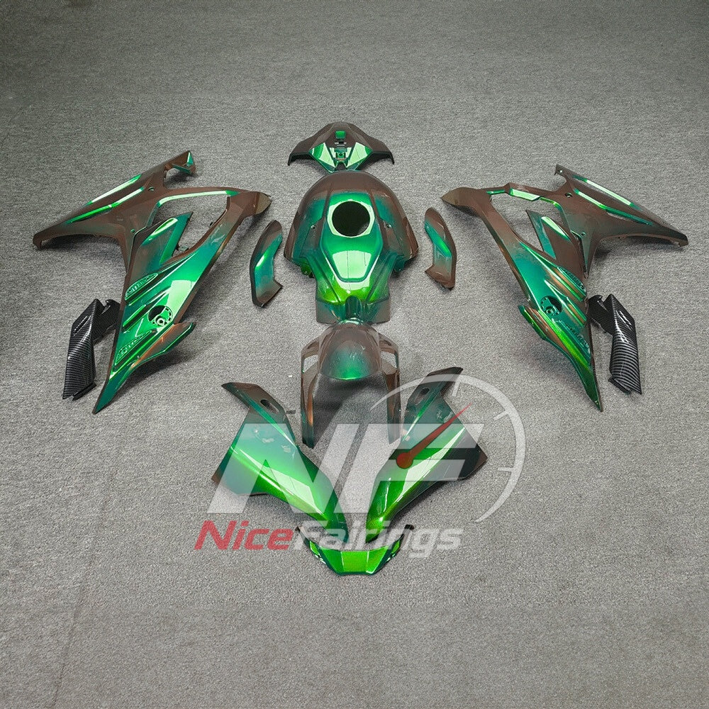 For BMW S1000RR 2023-2024 Orange Black Sportbike Fairing Set with Custom Painted Plastics | NiceFairings - paint design NO.7 option image