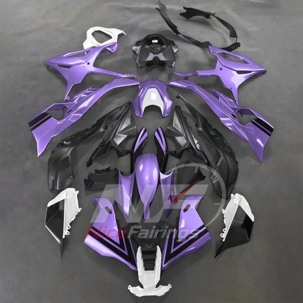 For BMW S1000RR 2025-2026 Blue Black Motorcycle Fairing Kit with Aftermarket Body Panels | NiceFairings - paint design NO.9 option image