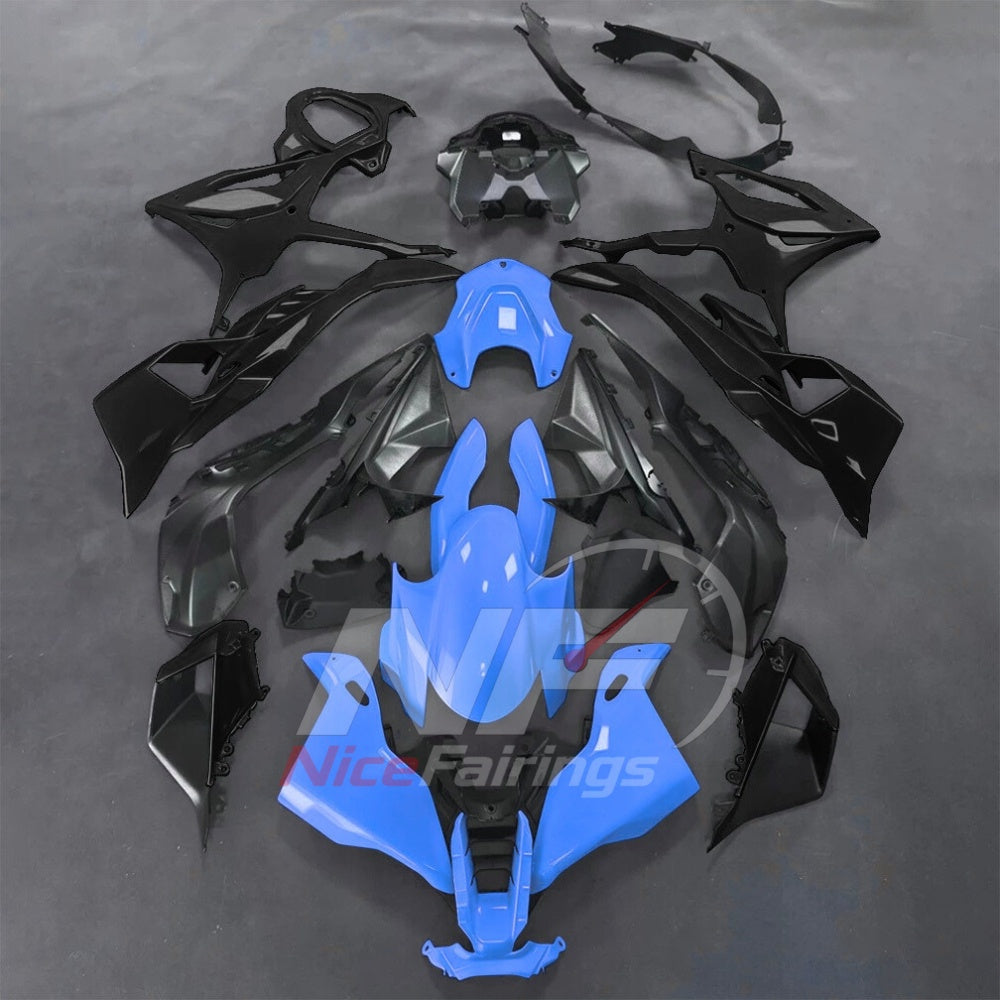 For BMW S1000RR 2025-2026 Blue Black ABS Body Kit with Street and Track Fairing Panels | NiceFairings - paint design NO.9 option image