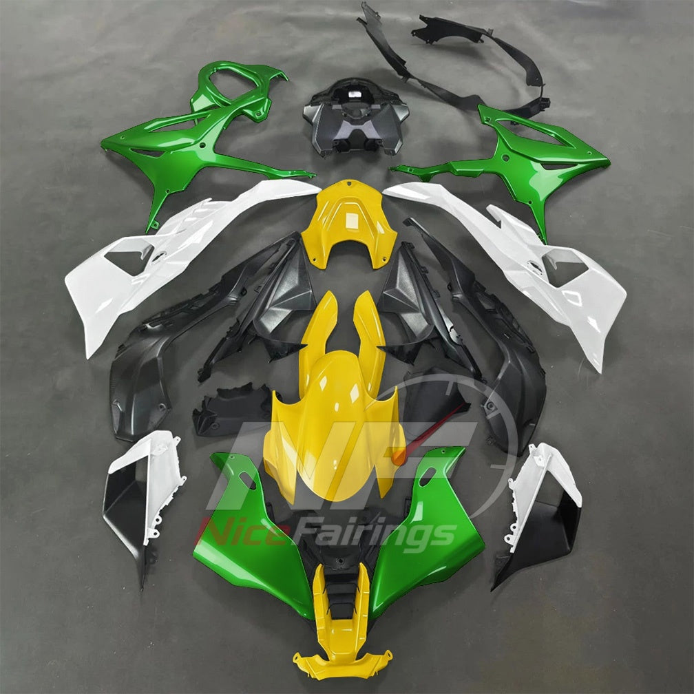 For BMW S1000RR 2025-2026 Green Black Motorcycle Fairing Kit with Aftermarket Body Panels | NiceFairings - paint design NO.2 option image