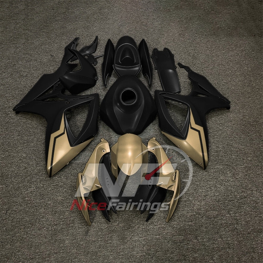 For Suzuki GSX-R600 GSX-R750 K6 2006-2007 Sportbike Fairing Set White Custom Painted Plastics | NiceFairings - paint design NO.3 option image