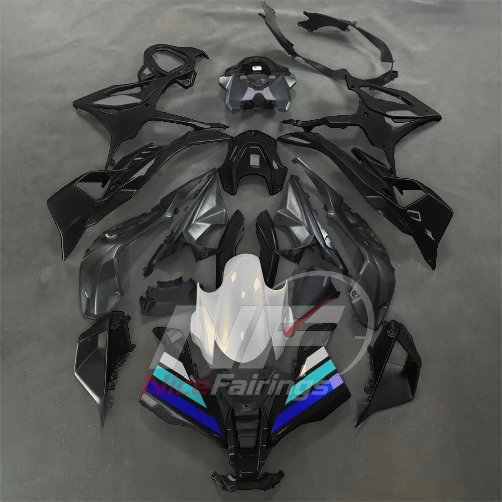 For BMW S1000RR 2025-2026 Blue Black ABS Fairing Kit with Painted Bodywork and Replacement Panels | NiceFairings - paint design NO.8 option image