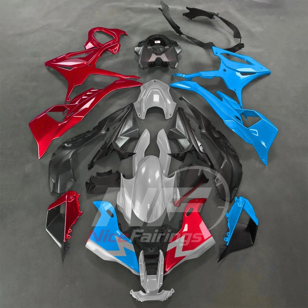 For BMW S1000RR 2025-2026 Green Black ABS Body Kit with Street and Track Fairing Panels | NiceFairings - paint design NO.6 option image