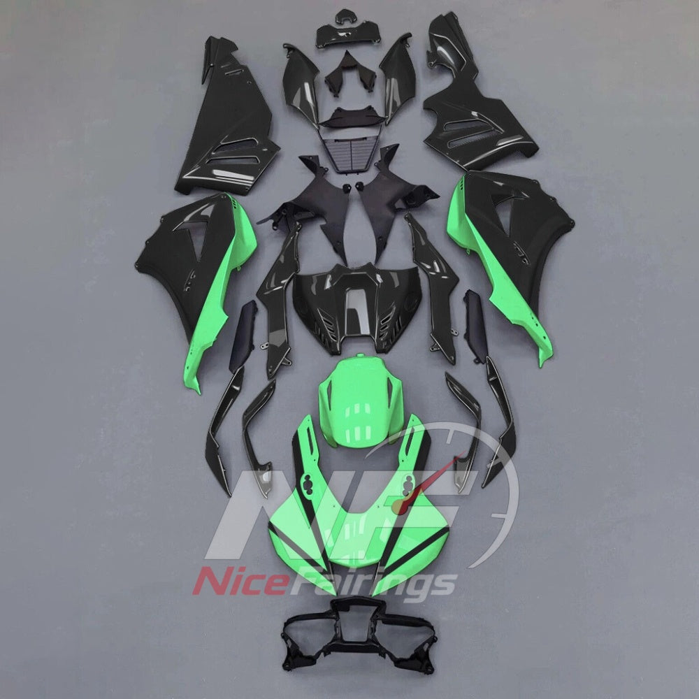 For Honda CBR1000RR-R 2024-2026 Green Black ABS Body Kit with Street and Track Fairing Panels | NiceFairings - paint design NO.8 option image