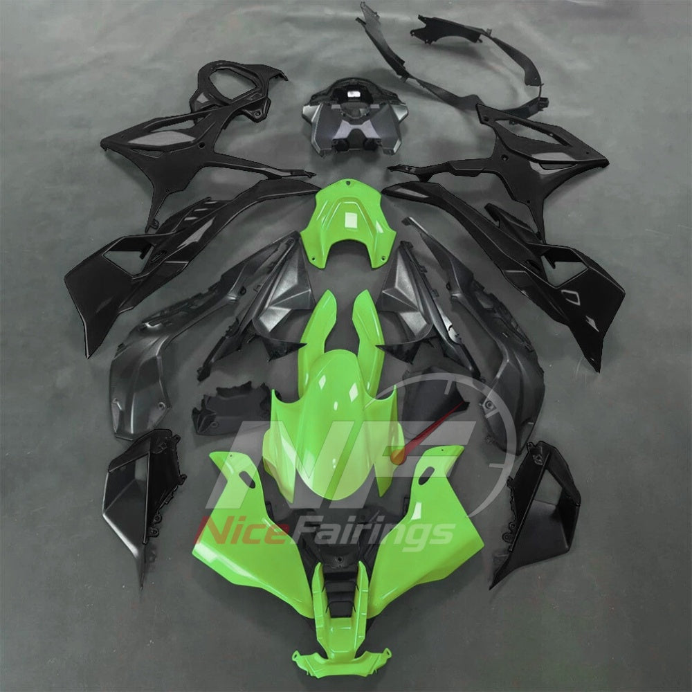 For BMW S1000RR 2025-2026 Green Black Motorcycle Fairing Kit with Aftermarket Body Panels | NiceFairings - paint design NO.8 option image