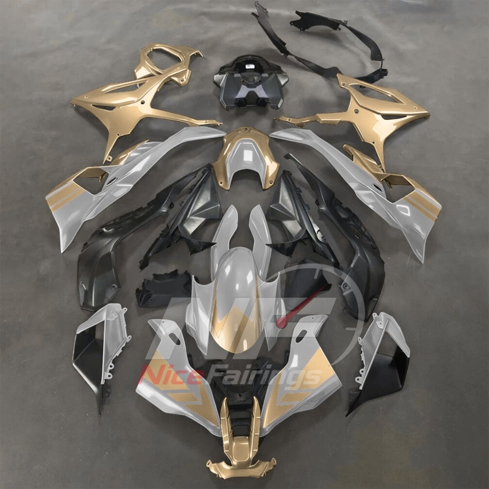For BMW S1000RR 2025-2026 Blue Black Custom Fairings with ABS Sportbike Plastics and Full Body Kit | NiceFairings - paint design NO.9 option image
