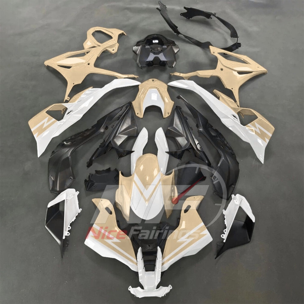 For BMW S1000RR 2025-2026 Orange Black Motorcycle Fairing Kit with Aftermarket Body Panels | NiceFairings - paint design NO.9 option image