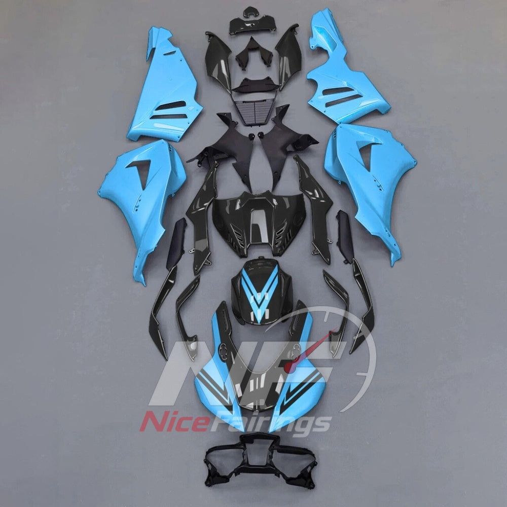 For Honda CBR1000RR-R SP 2024-2026 Teal Black Sportbike Fairing Set with Custom Painted Plastics | NiceFairings - paint design NO.9 option image