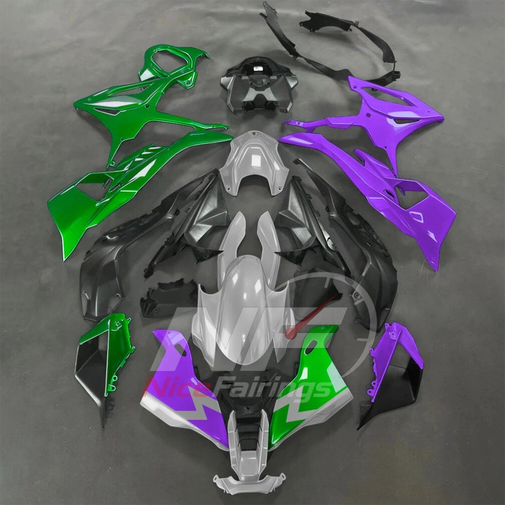 For BMW S1000RR 2025-2026 Yellow Black ABS Fairing Kit with Painted Bodywork and Replacement Panels | NiceFairings - paint design NO.9 option image