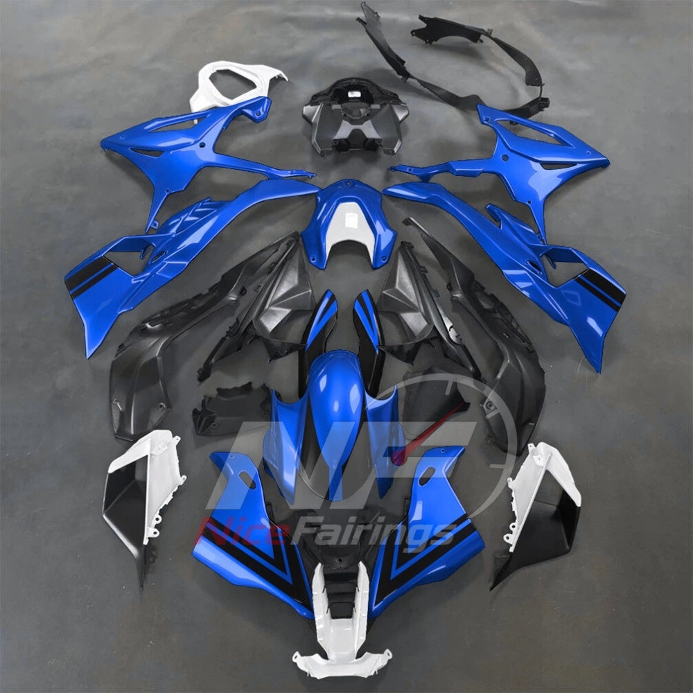 For BMW S1000RR 2025-2026 Teal Black Sportbike Fairing Set with Custom Painted Plastics | NiceFairings - paint design NO.7 option image