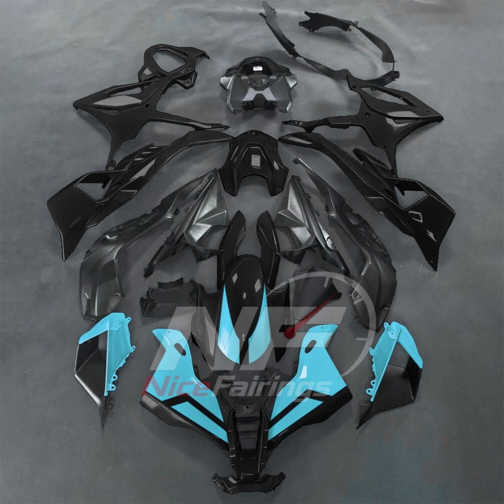 For BMW S1000RR 2025-2026 Blue Black Custom Fairings with ABS Sportbike Plastics and Full Body Kit | NiceFairings - paint design NO.6 option image