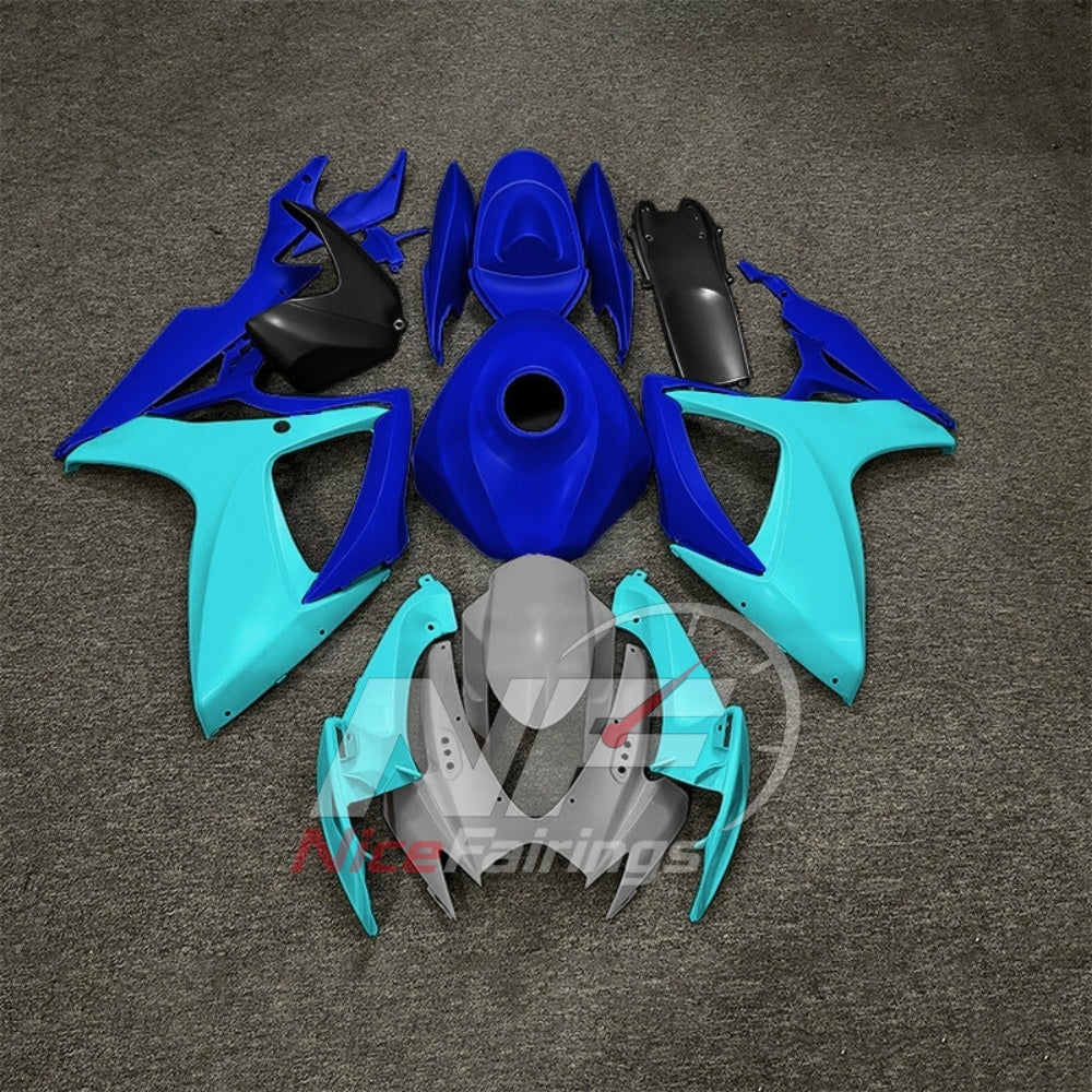 For Suzuki GSX-R600 GSX-R750 K6 2006-2007 Custom Fairings Gray ABS Sportbike Plastics | NiceFairings - paint design NO.4 option image