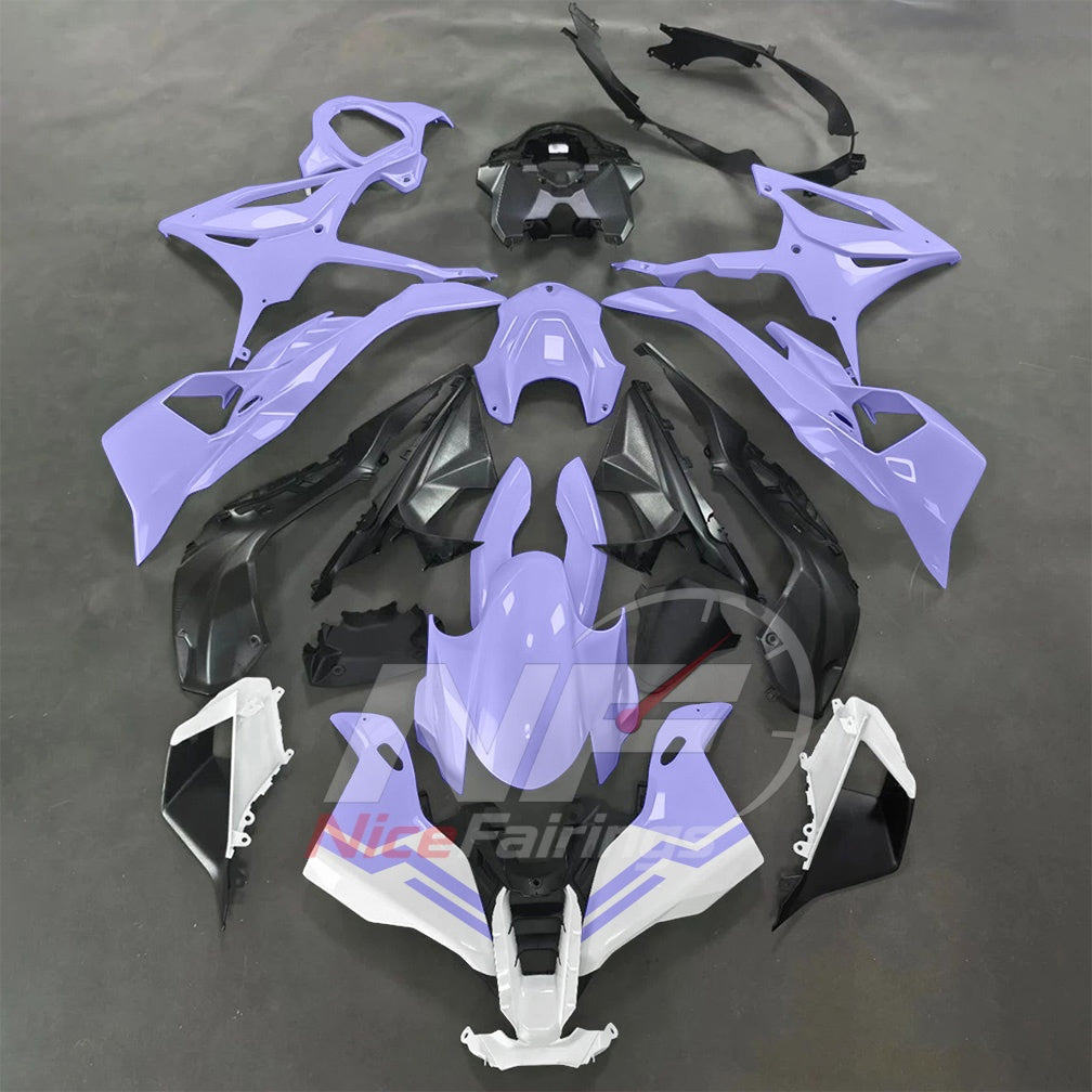 For BMW S1000RR 2025-2026 Orange Black Sportbike Fairing Set with Custom Painted Plastics | NiceFairings - paint design NO.7 option image