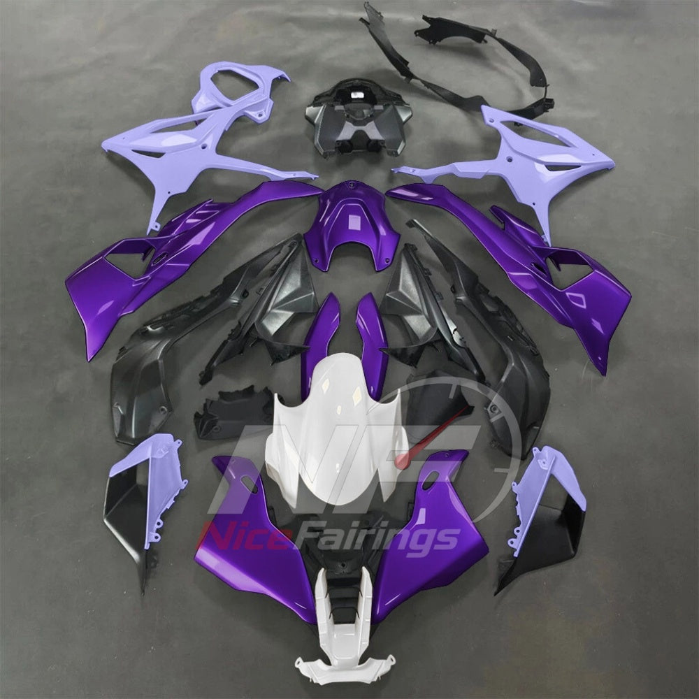 For BMW S1000RR 2025-2026 Blue Black ABS Body Kit with Street and Track Fairing Panels | NiceFairings - paint design NO.6 option image