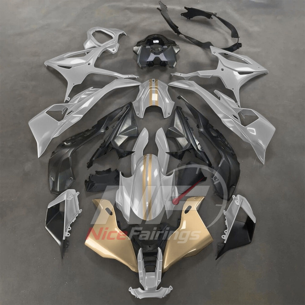 For BMW S1000RR 2025-2026 Yellow Black Motorcycle Fairing Kit with Aftermarket Body Panels | NiceFairings - paint design NO.4 option image
