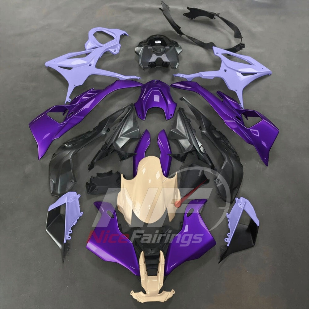 For BMW S1000RR 2025-2026 Blue Black ABS Body Kit with Street and Track Fairing Panels | NiceFairings - paint design NO.9 option image