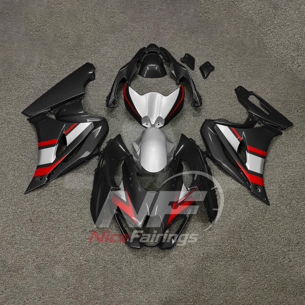 For Suzuki GSX-R1000 K17 2017-2026 Custom Fairings Blue Black ABS Sportbike Plastics | NiceFairings - paint design NO.6 option image