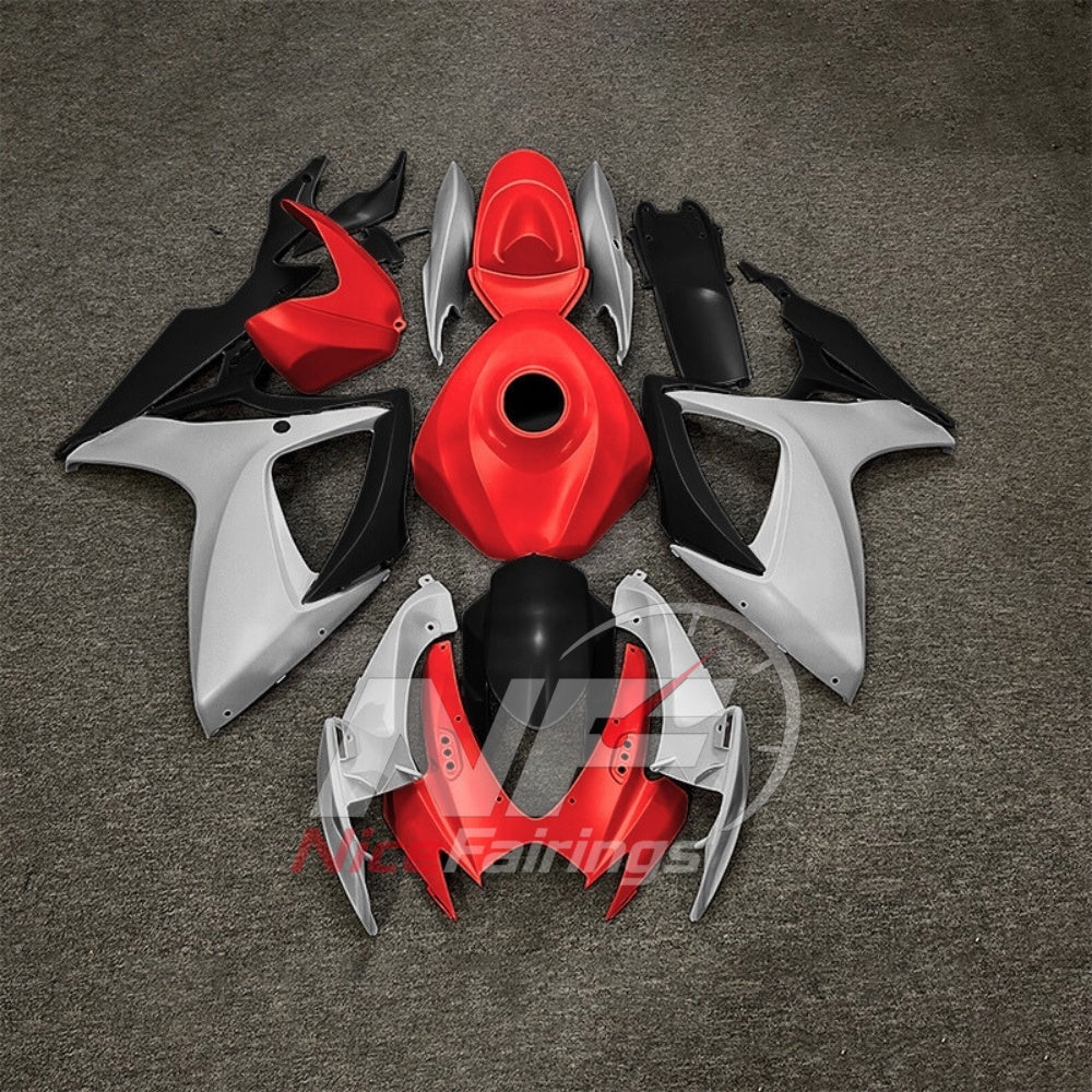 For Suzuki GSXR600 GSXR750 K6 2006-2007 Painted ABS Fairings Black Gray Complete Bodywork | NiceFairings - paint design NO.4 option image