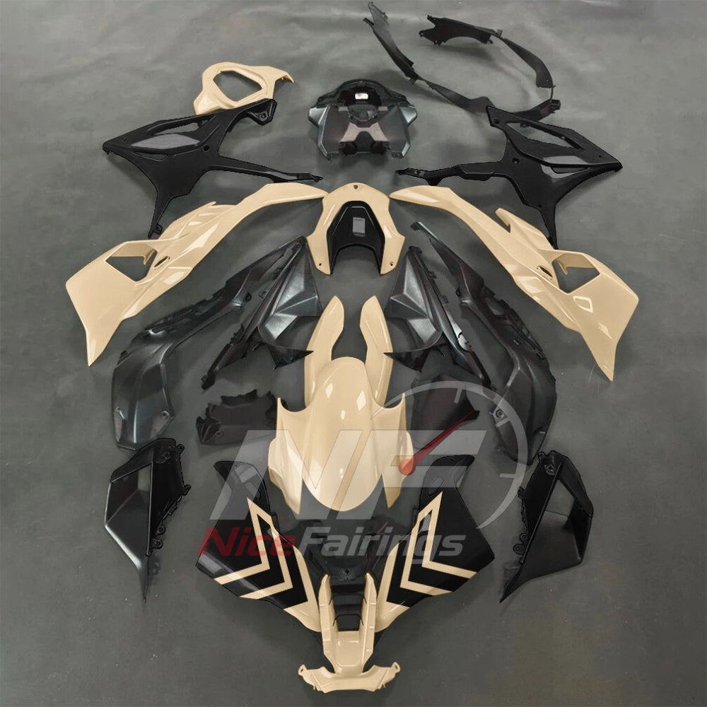 For BMW S1000RR 2025-2026 Orange Black Sportbike Fairing Set with Custom Painted Plastics | NiceFairings - paint design NO.6 option image