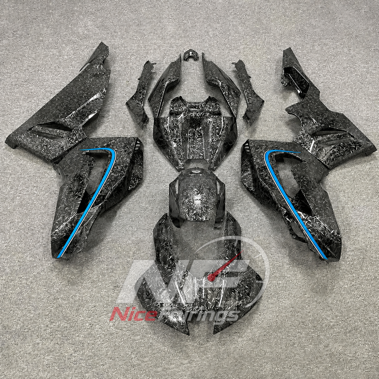 For Honda CBR1000RR-R Fireblade 2020-2023 Red Black Painted ABS Fairings with Complete Bodywork | NiceFairings - paint design NO.2 option image