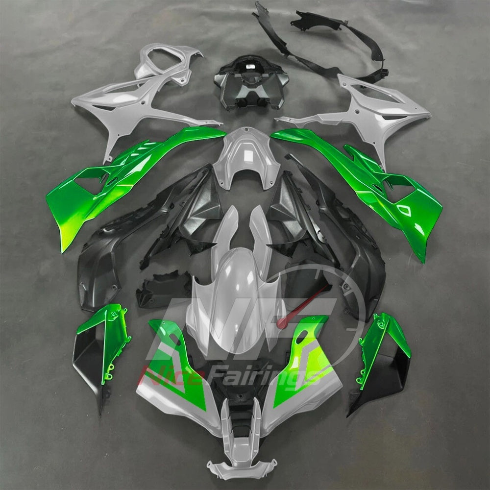 For BMW S1000RR 2025-2026 Green Black ABS Body Kit with Street and Track Fairing Panels | NiceFairings - paint design NO.3 option image