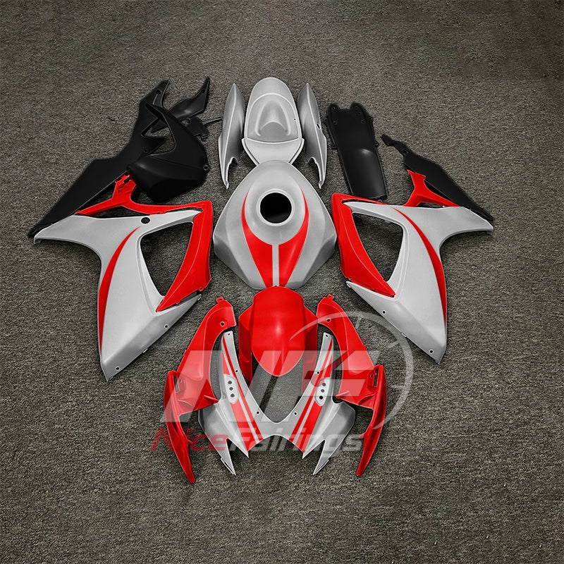For Suzuki GSX-R600 GSX-R750 K6 2006-2007 Custom Fairings Black Gray ABS Sportbike Plastics | NiceFairings - paint design NO.4 option image