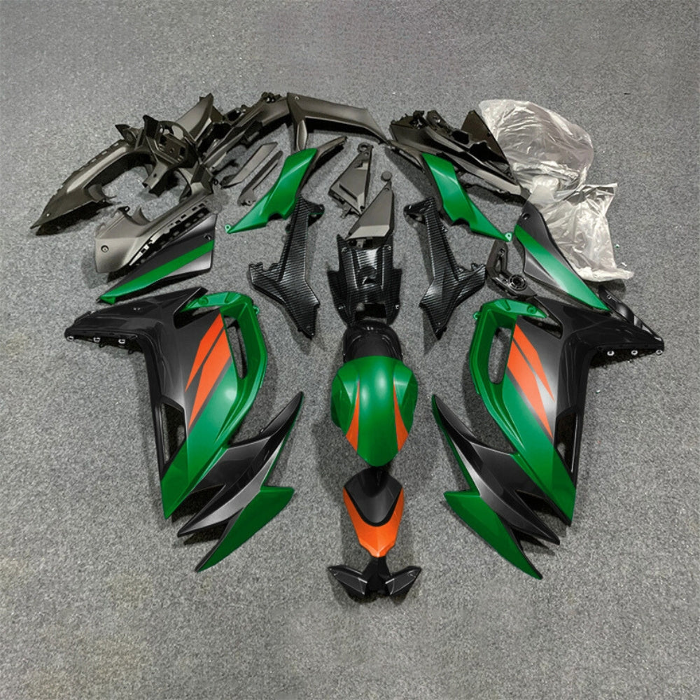 For KAWASAKI Ninja 650 ER-6F 2020-2026 Green Black Aftermarket ABS Fairing Kit Full Bodywork | NiceFairings - paint design NO.2 option image