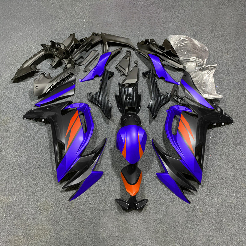 For KAWASAKI Ninja 650 ER-6F 2020-2026 Orange Black Injection Molded Fairing Kit Bodywork Set | NiceFairings - paint design NO.2 option image
