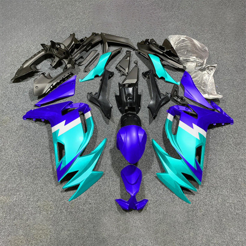 For KAWASAKI Ninja 650 ER-6F 2020-2026 Green Black Injection Molded Fairing Kit Bodywork Set | NiceFairings - paint design NO.2 option image