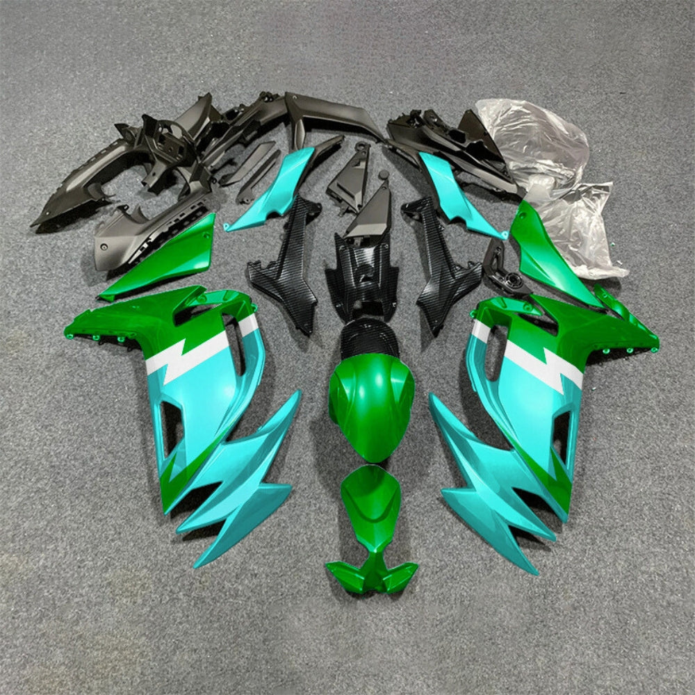 For KAWASAKI Ninja 650 ER-6F 2020-2026 Green Black Injection Molded Fairing Kit Bodywork Set | NiceFairings - paint design NO.3 option image