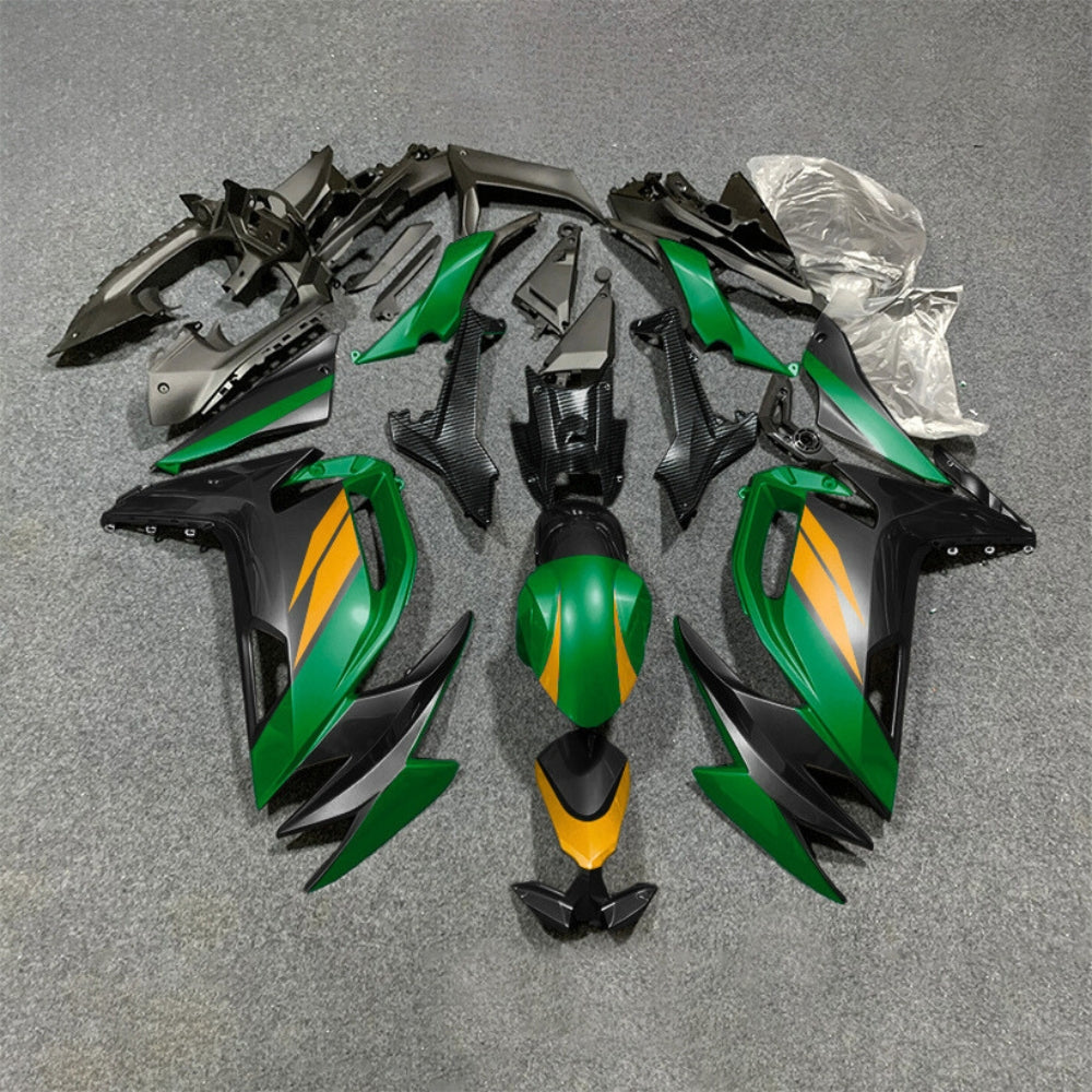 For KAWASAKI Ninja 650 ER-6F 2020-2026 Green Black Aftermarket ABS Fairing Kit Full Bodywork | NiceFairings - paint design NO.3 option image
