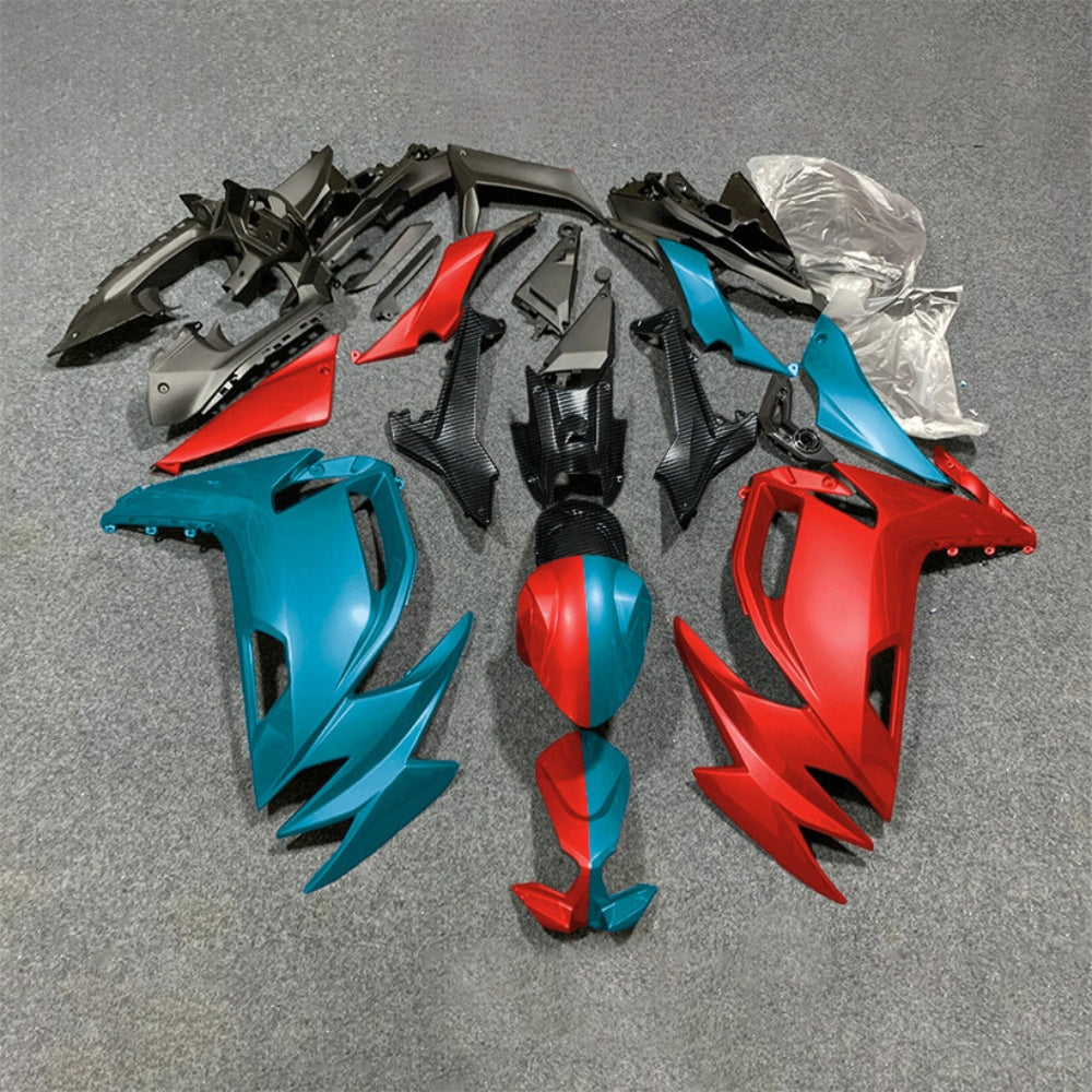 For KAWASAKI Ninja 650 ER-6F 2020-2026 Red Black ABS Fairing Kit Complete Bodywork Panels | NiceFairings - paint design NO.4 option image