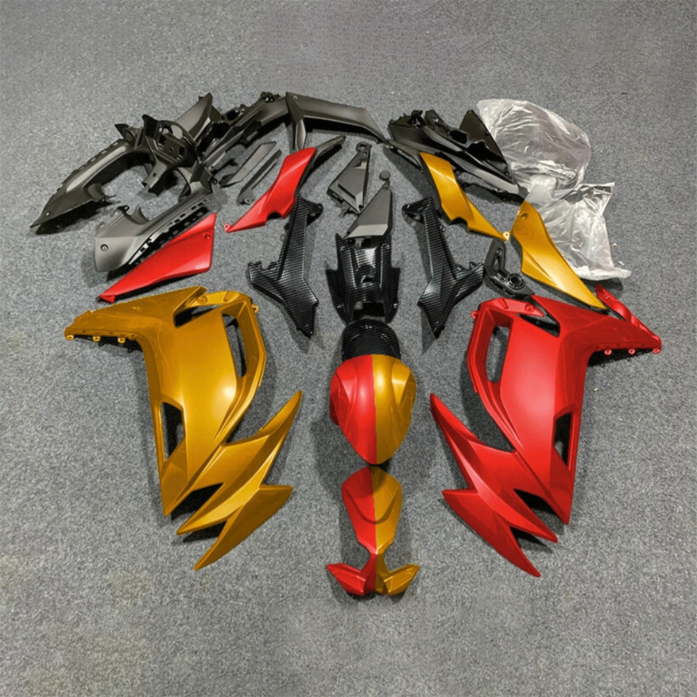 For KAWASAKI Ninja 650 ER-6F 2020-2026 Red Black ABS Fairing Kit Complete Bodywork Panels | NiceFairings - paint design NO.5 option image