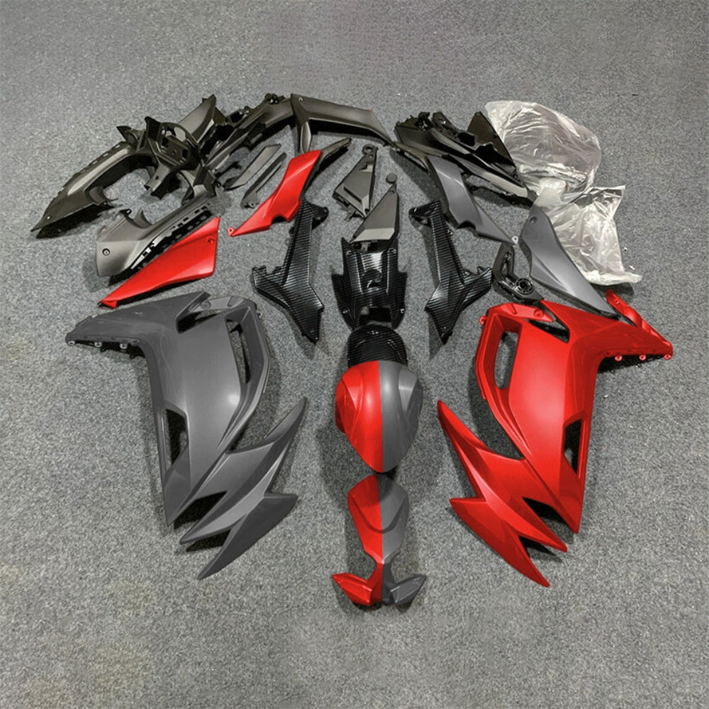 For KAWASAKI Ninja 650 ER-6F 2020-2026 Red Black ABS Fairing Kit Complete Bodywork Panels | NiceFairings - paint design NO.7 option image