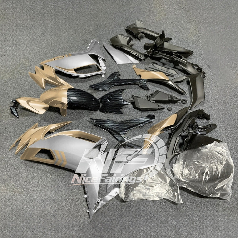 For KAWASAKI Ninja 650 ER-6F 2020-2026 Orange Black ABS Fairing Kit Complete Bodywork Panels | NiceFairings - paint design NO.8 option image