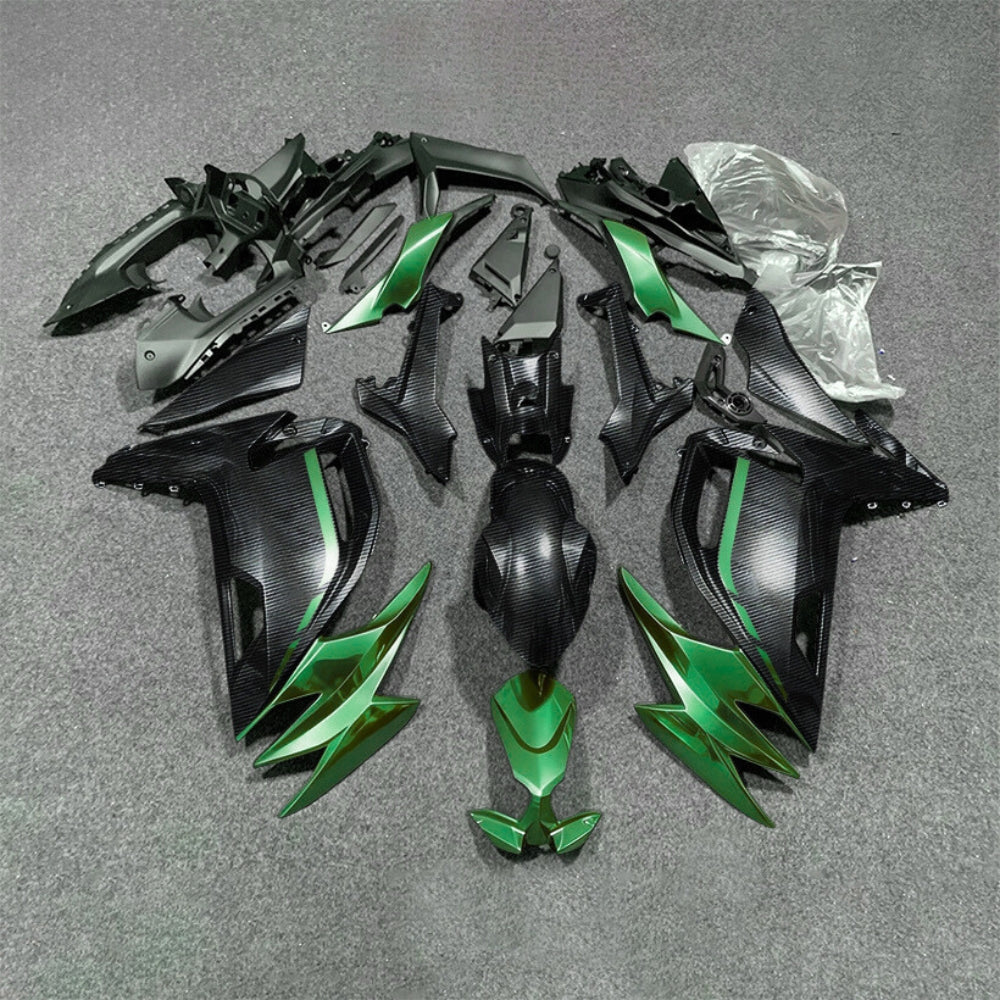 For KAWASAKI Ninja 650 ER-6F 2020-2026 Green Black ABS Fairing Kit Complete Bodywork Panels | NiceFairings - paint design NO.9 option image