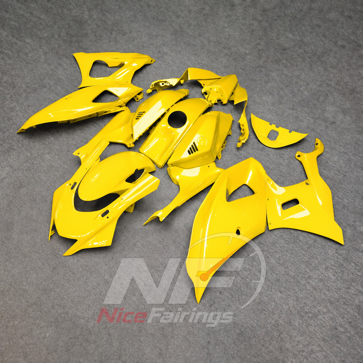 Custom-Painted ABS Plastic Body Panel Set Fits 2021-2025 Yamaha YZF-R7 | NiceFairings - side angle image