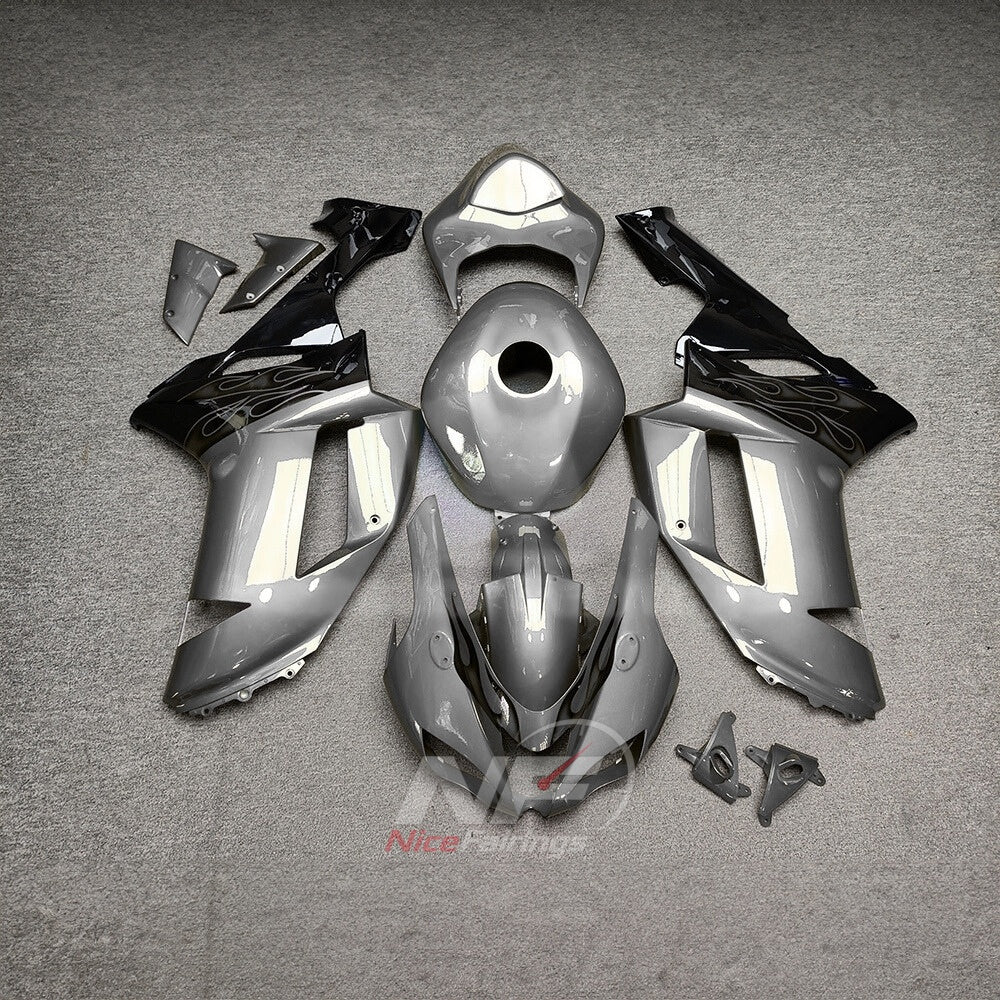 Kawasaki ZX6R 2007-2008 Silver-black panel layout - front view