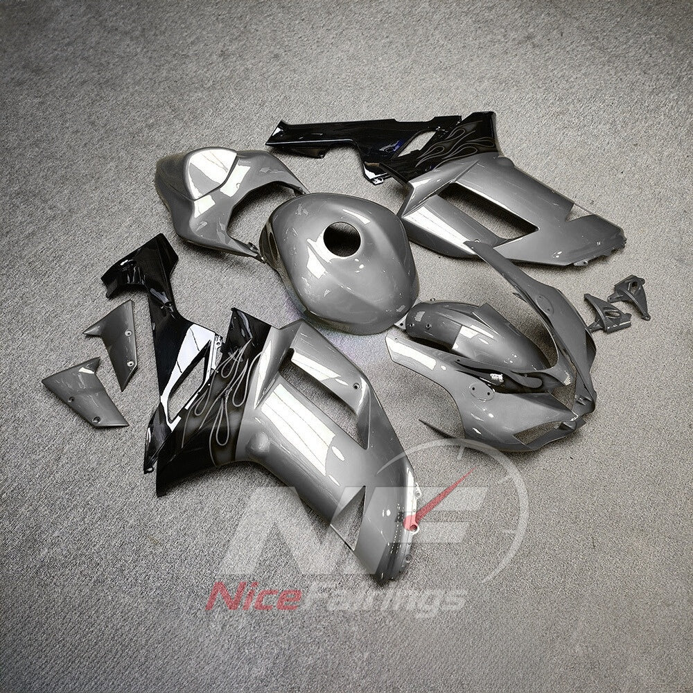 Kawasaki ZX6R 2007-2008 Silver-black panel layout - angled view
