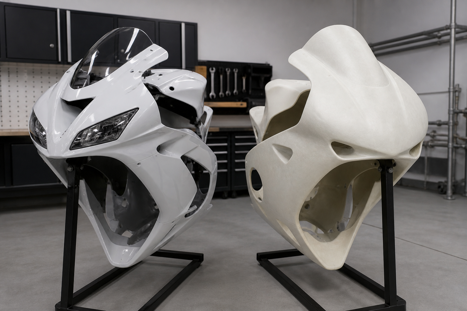 ABS street fairing kit compared with fiberglass race bodywork