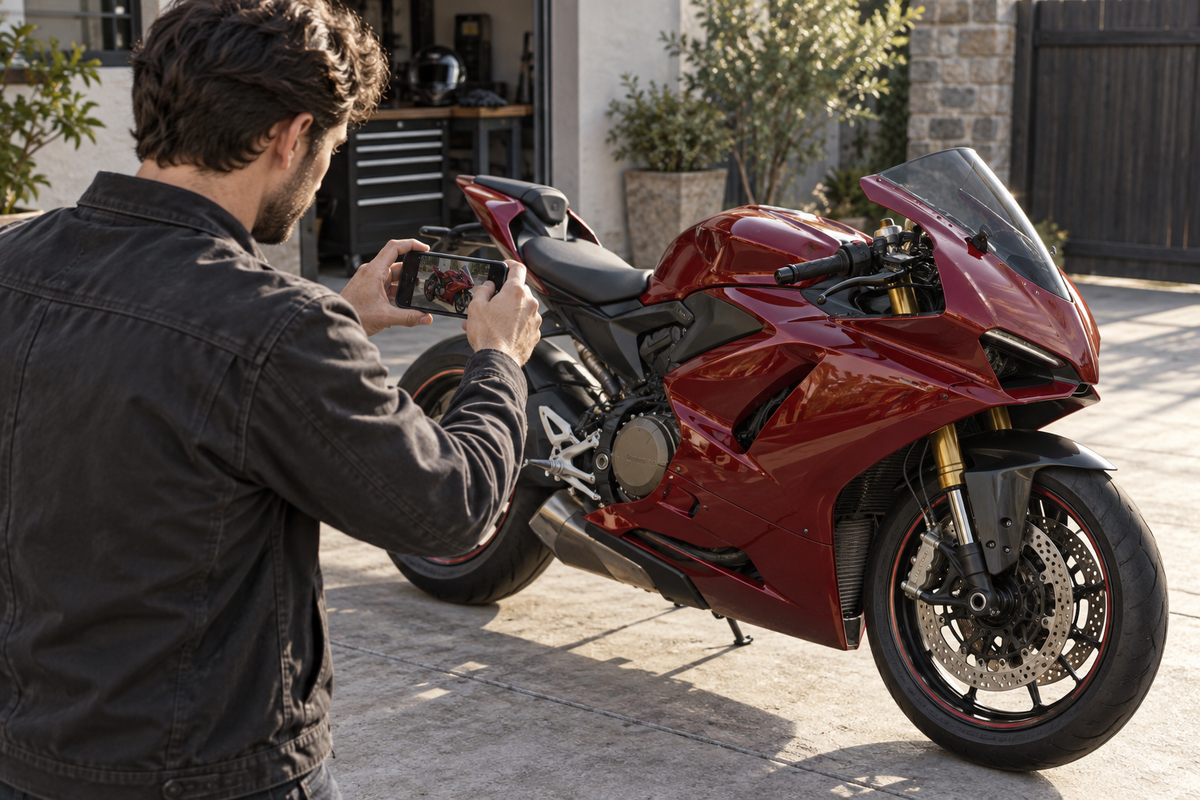 AI editorial illustration for Motorcycle Fairing Rattles: What to Inspect Before Buying More Fasteners. Not a product or fitment photograph.