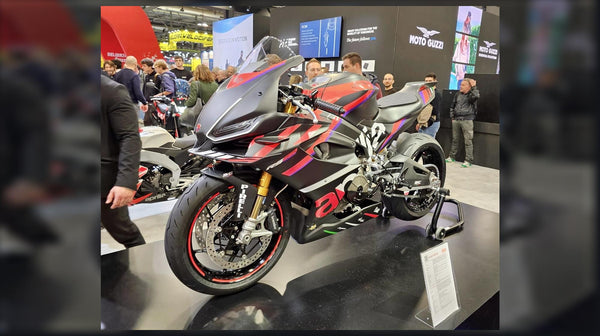 Real Aprilia RS660 Trofeo photographed at EICMA 2024 by AVMOTO, CC BY-SA 4.0; editorial race-bodywork example, not a NiceFairings product or race-tech approval