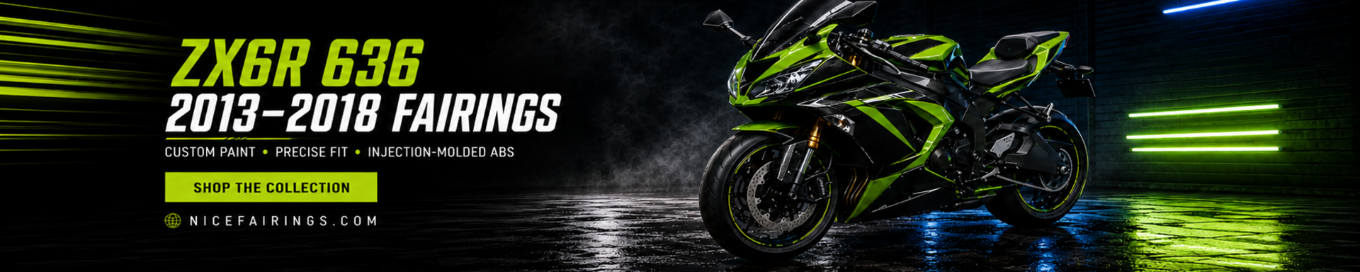 KAWASAKI ZX-6R 2013-2019 ABS Plastic Motorcycle Fairings from Nicefairings 