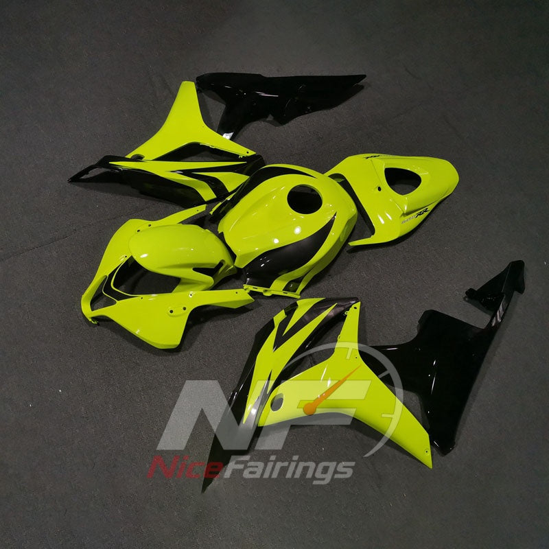 Replacement Yellow ABS Plastic Cowling Kit Fits 2007-2008 Honda CBR600RR F5 | NiceFairings - front angle image